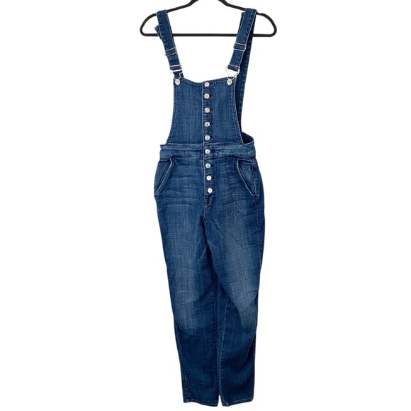 7 For All Mankind Overalls Womens 26 Blue Medium Wash - Picture 1 of 8